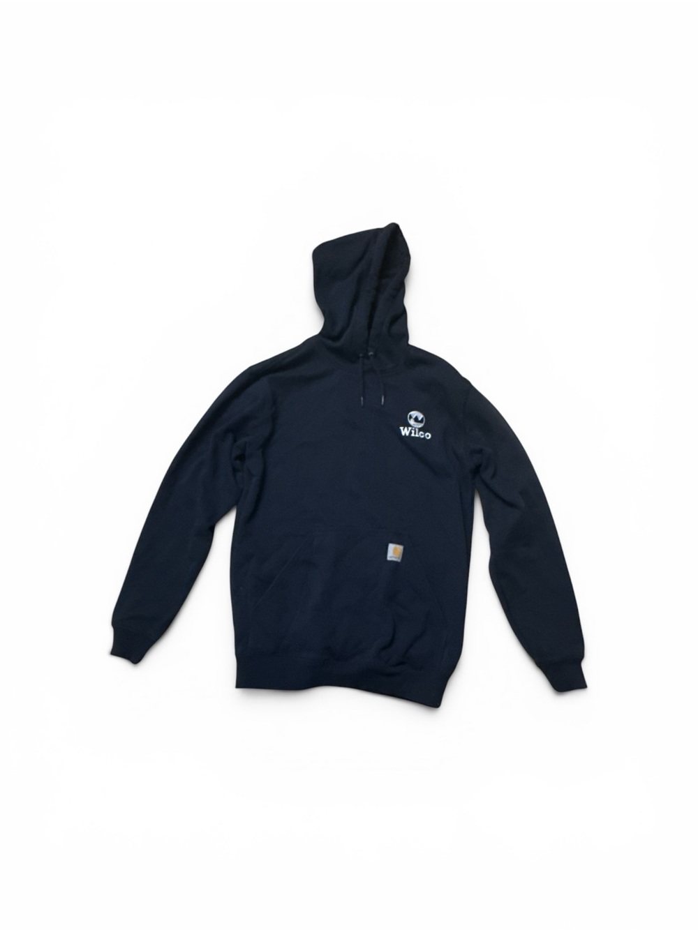Carhartt Navy Blue  Sweatshirt with White Logo Print Loose Fit Size Small - Picture 5 of 5